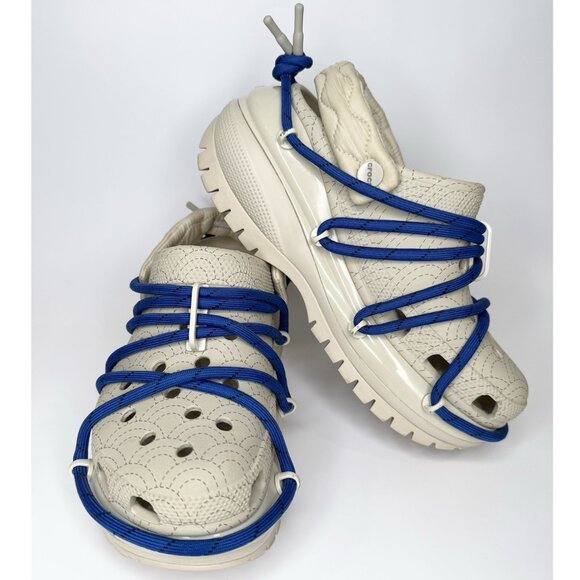 Rauw Alejandro Crocs Mega Crush Clog Men’s Size 7/ Women’s Size 9 Bone Platform - Picture 1 of 8